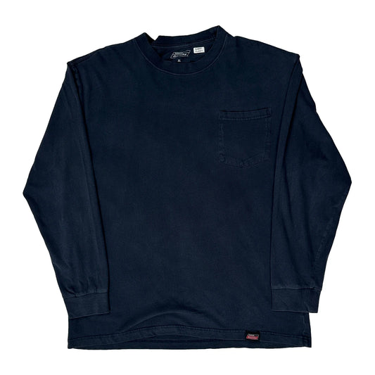 Vintage Dickies Long Sleeve T-Shirt - XL Navy Cotton
