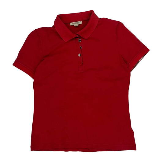 Burberry Brit Polo Shirt - Small Red Cotton