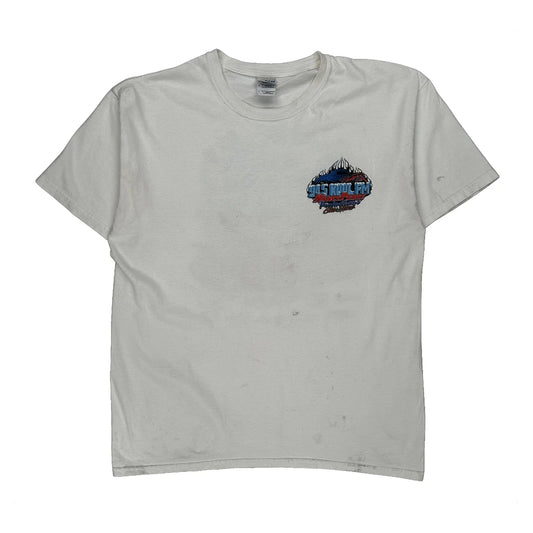 Vintage Car Show Gildan Graphic T-Shirt - Large White Cotton