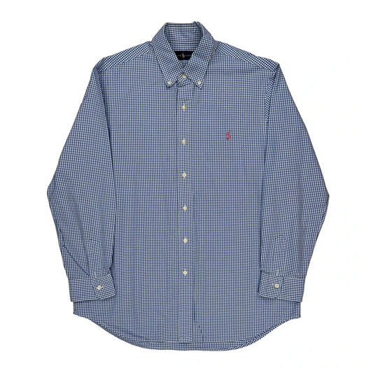 Vintage Ralph Lauren Checked Shirt - Large Blue Cotton