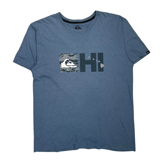 Vintage Hawaii Quiksilver Graphic T-Shirt - Large Blue Cotton