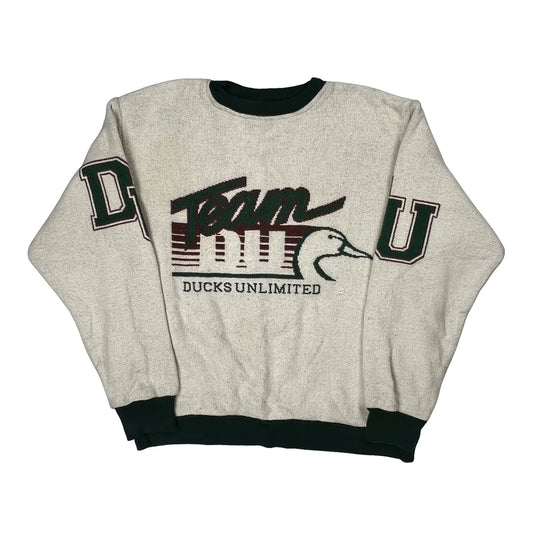Ducks Unlimited Sweatshirt - XL Cream Cotton Blend