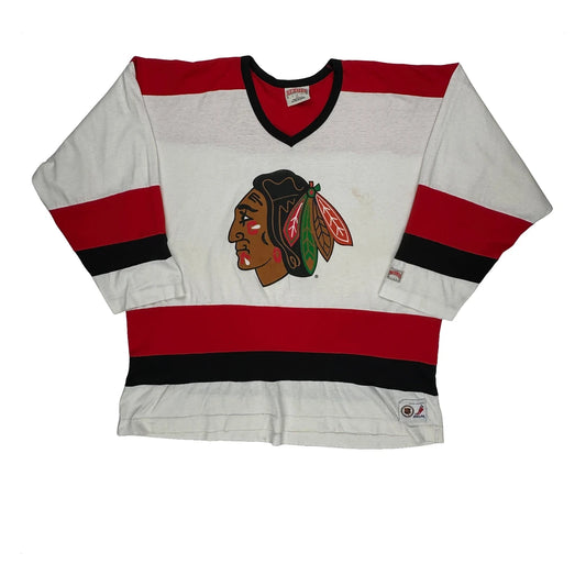 Chicago Blackhawks Nutmeg Made In USA Jersey - XL White Cotton