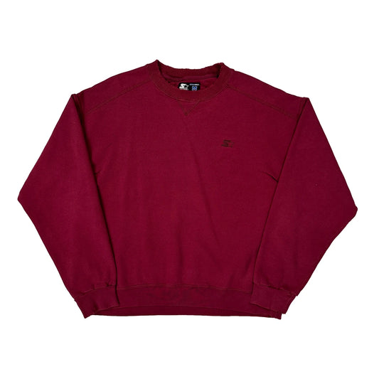 Heavyweight Starter Sweatshirt - Medium Burgundy Cotton
