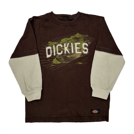 Age 5 Dickies Long Sleeve T-Shirt - Small Brown Cotton