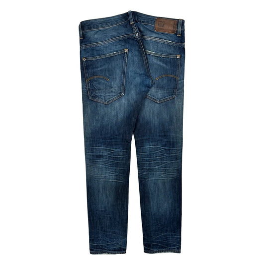 Vintage G-Star Slim Jeans - 36W 32L Blue Cotton