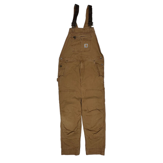Carhartt Double Knee Dungarees - 36W 32L Brown Cotton