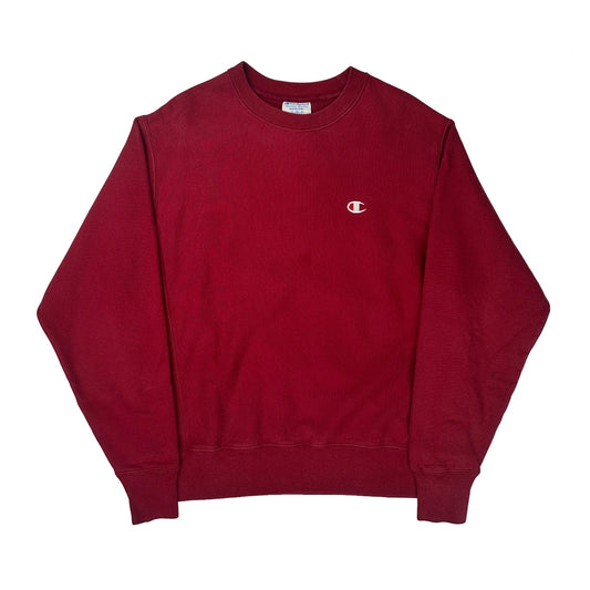 Reverse Weave Champion Sweatshirt - Medium Red Cotton
