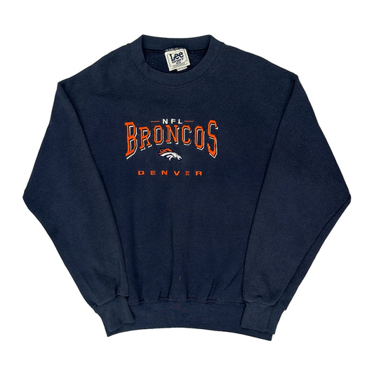 Vintage Denver Broncos Lee Sport Nfl Sweatshirt - Medium Navy Cotton