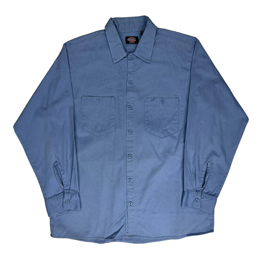 Dickies Shirt - Large Blue Cotton