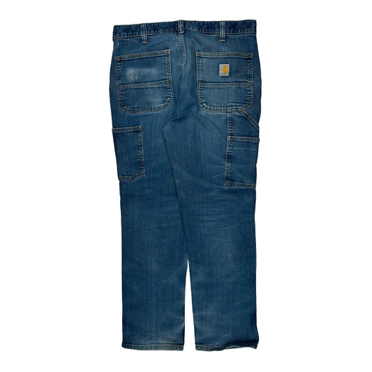 Carhartt Double Knee Carpenter Jeans - 34W 29L Blue Cotton