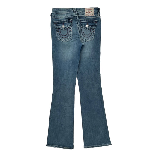 True Religion Boot Cut Jeans - 27W UK 6 Blue Cotton Blend