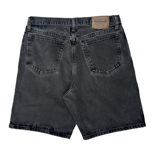 Wrangler Denim Shorts - 32W 9L Grey Cotton