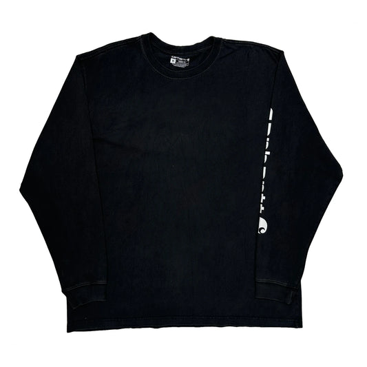 Carhartt Long Sleeve T-Shirt - XL Black Cotton