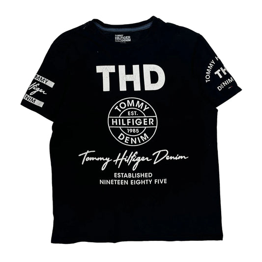 Tommy Hilfiger Denim T-Shirt - Small Black Cotton