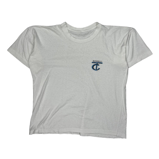 Small Logo Unbranded T-Shirt - Large White Cotton