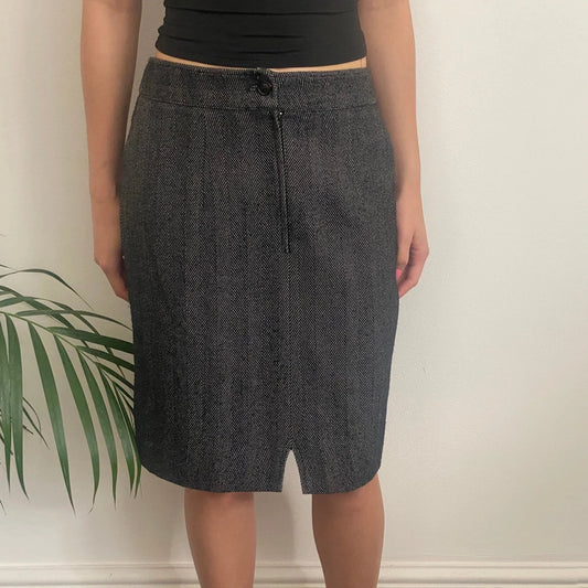 Vintage grey Max & Co Midi Skirt - womens 28" waist
