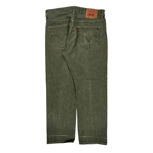 501 Levis Jeans - 32W 28L Green Cotton
