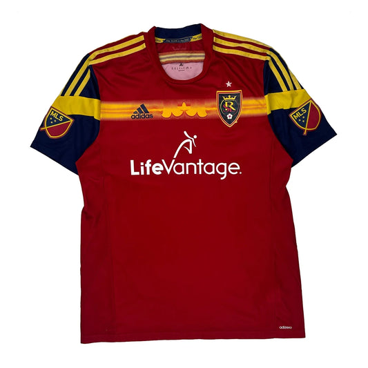 Real Salt Lake Adidas 2014-15 Home Football Shirt - XL Red Polyester
