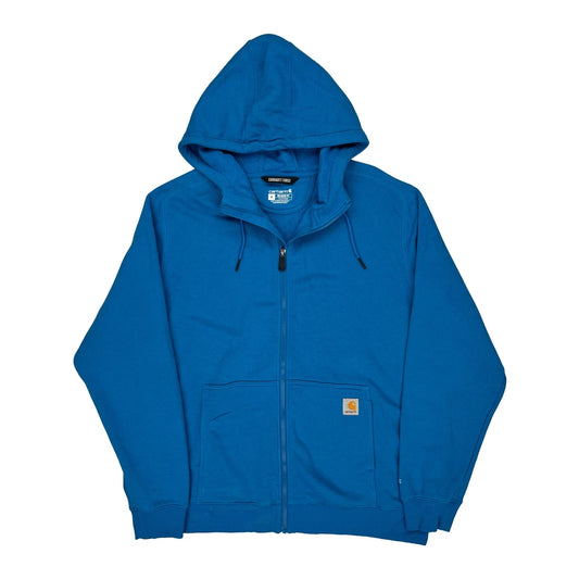 Carhartt Hoodie - XL Blue Cotton Blend