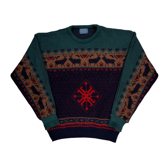 Vintage Made In USA Pendleton Jumper - Large Green Virgin Wool