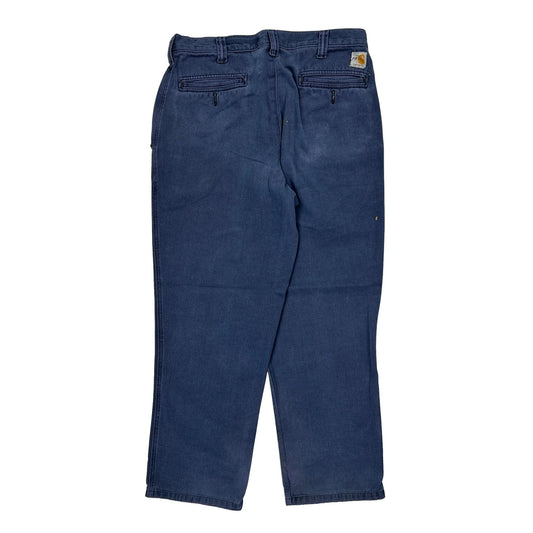 Carhartt Trousers - 32W 29L Blue Cotton