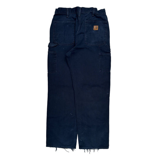 Carhartt Carpenter Trousers - 31W 31L Navy Cotton