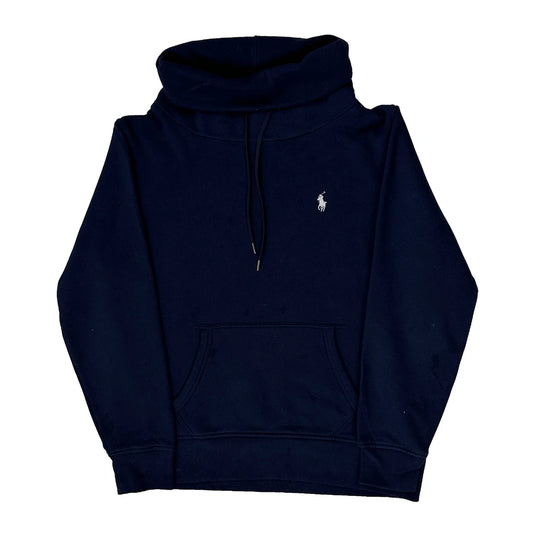 Polo By Ralph Lauren Roll Neck Sweatshirt - Small Navy Cotton