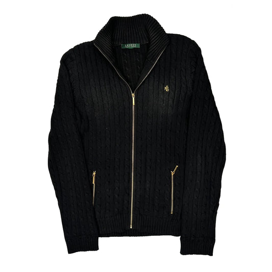 Ralph Lauren Zip Up - Small Black Knitted