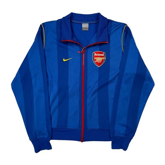 Arsenal Nike Striped Track Jacket - Small Blue Polyester