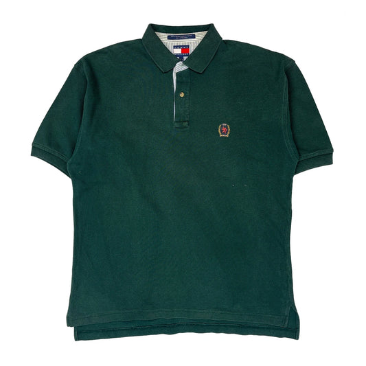 Tommy Hilfiger Polo Shirt - Large Green Cotton