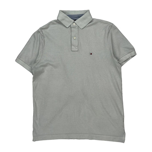 Tommy Hilfiger Polo Shirt - Small Grey Cotton
