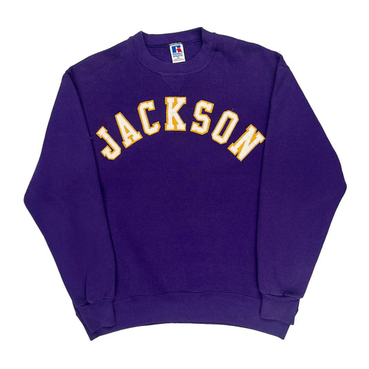 Made In USA Russell Athletic College Sweatshirt - XL Purple Cotton