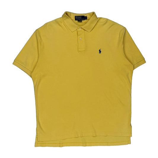 Polo By Ralph Lauren Polo Shirt - Large Yellow Cotton