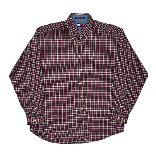 Tommy Hilfiger Checked Shirt - Large Blue Cotton