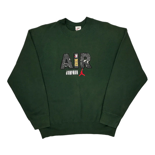 Air Jordan Nike Jumpman Graphic Sweatshirt - Large Green Cotton