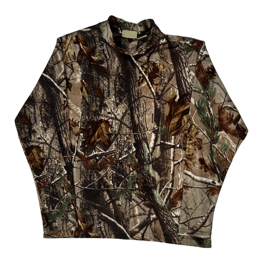 Field & Stream Camo Long Sleeve T-Shirt - Large Brown Polyester