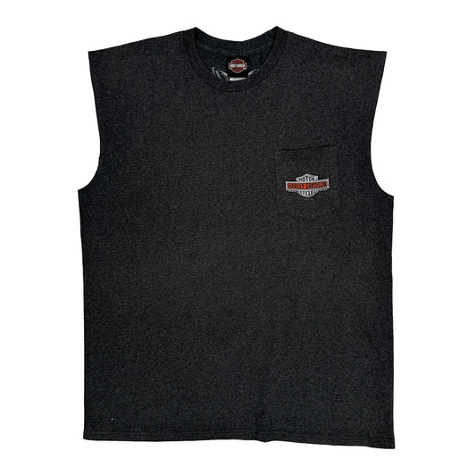Motorcycles Harley Davidson Graphic Vest - XL Grey Cotton