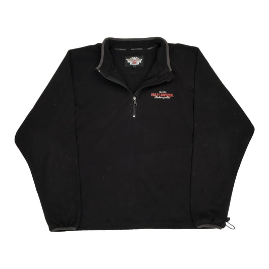 An American Legend Harley Davidson 1/4 Zip - 2XL Black Cotton