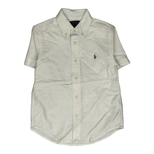 Age 4-5 Polo By Ralph Lauren Short Sleeve Shirt - Small White Cotton