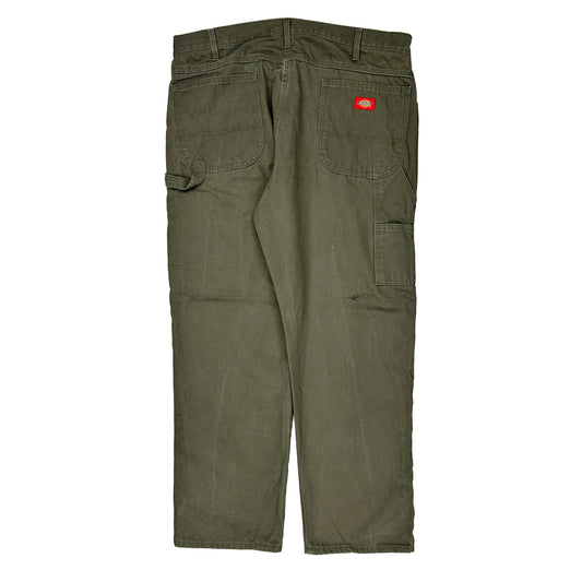 Dickies Carpenter Trousers - 38W 31L Khaki Cotton