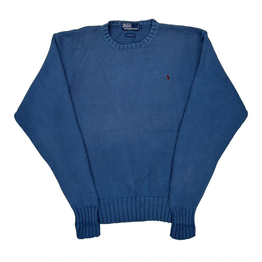 Polo By Ralph Lauren Sweater - Large Blue Cotton