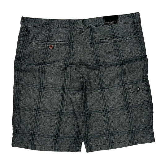 Quiksilver Checked Chino Shorts - 40W 10L Grey Cotton
