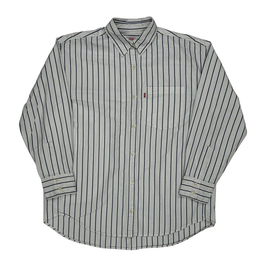 Levis Striped Shirt - Small White Cotton