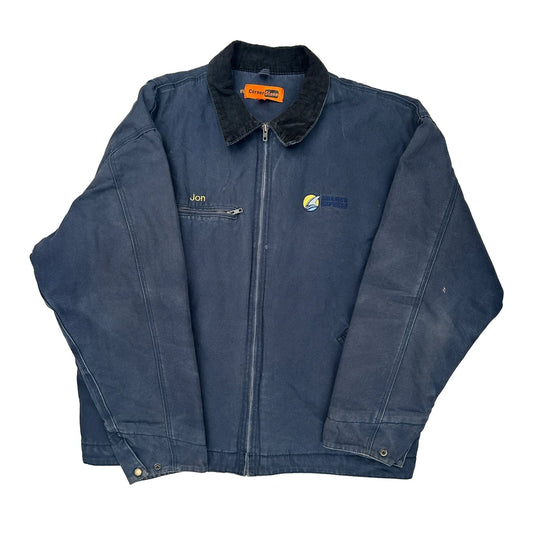 Galaxy Express Corner Stone Tall Jacket - 3XL Blue Cotton