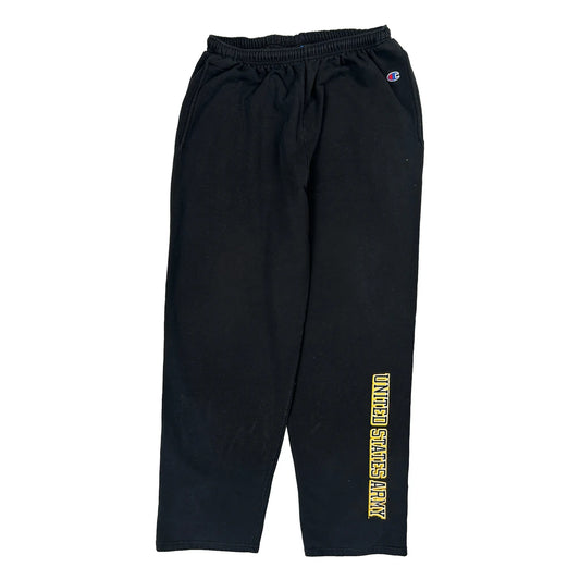 Vintage United States Army Champion Joggers - Large Black Cotton