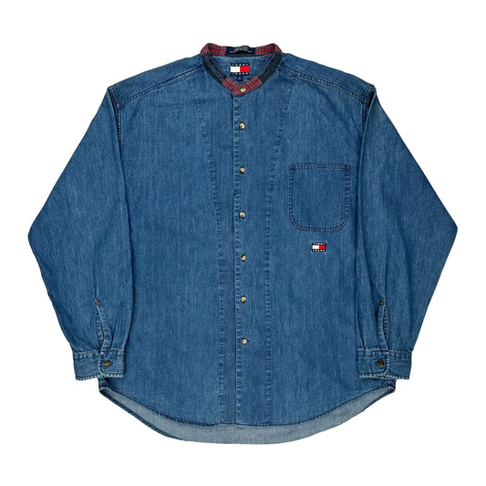 Tommy Jeans Denim Shirt - Large Blue Cotton