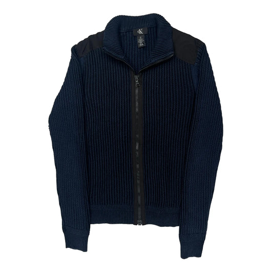 Vintage Calvin Klein Zip Up - Medium Blue Cotton