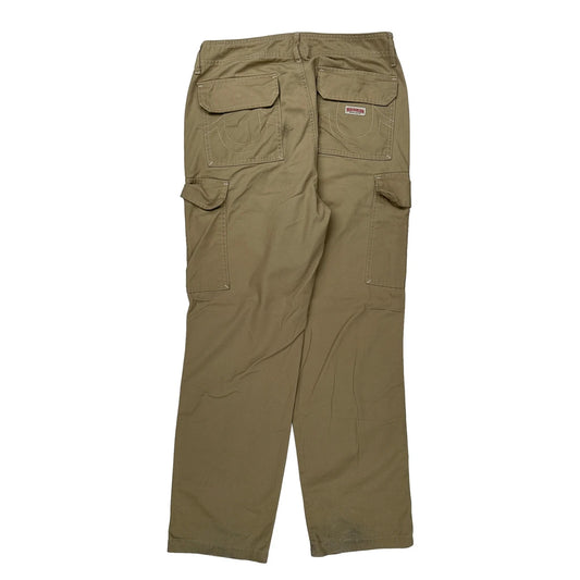 True Religion Cargo Cargo Trousers - 34W 32L Khaki Cotton