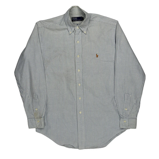 Polo By Ralph Lauren Striped Shirt - Medium Blue Cotton